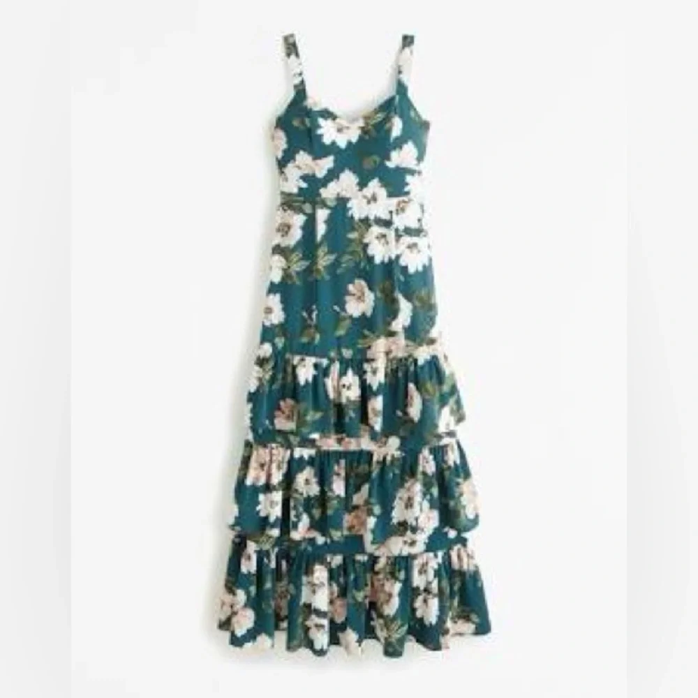 Abercrombie & Fitch Floral Tiered Maxi Dress **Tall** - Picture 6 of 6